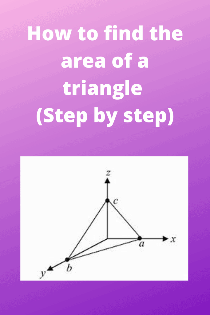 How to find the area of a triangle 