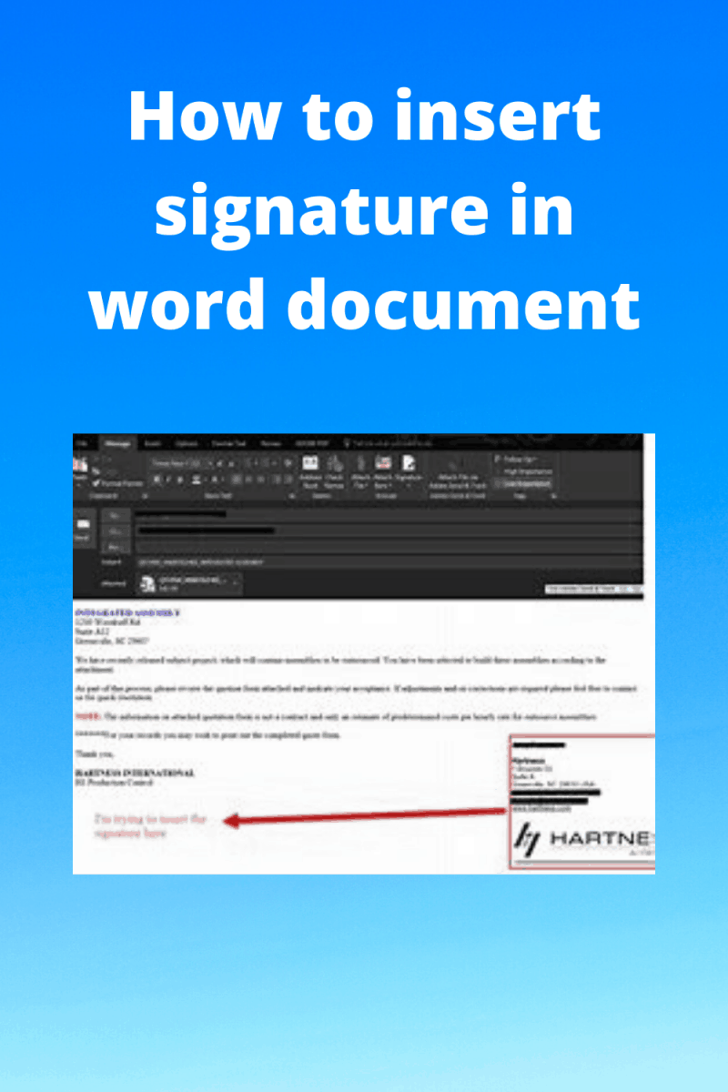 How to insert signature in word document How To Do Topics