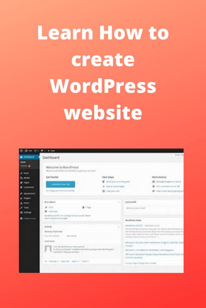 Learn How to create WordPress website tips
