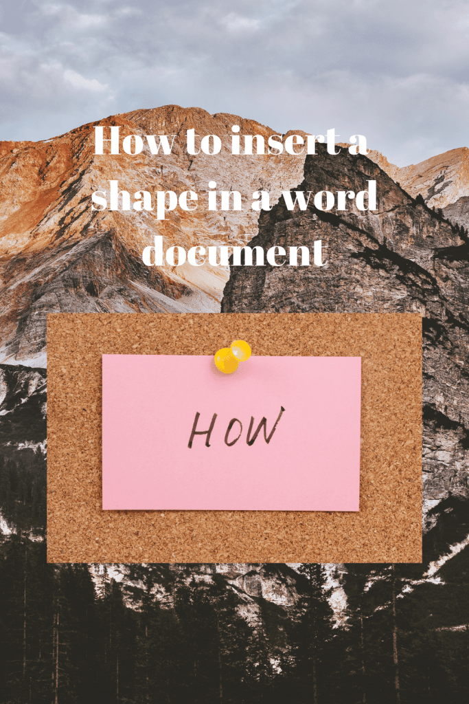 How to insert a shape in a word document 3