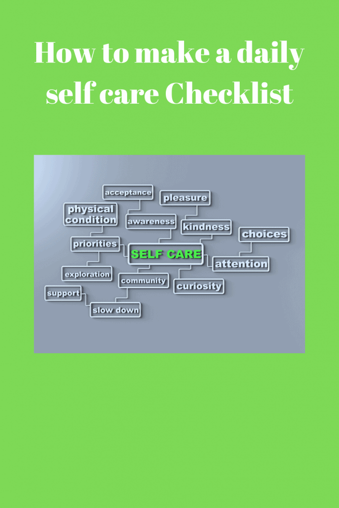 How to make a daily self care Checklist 1