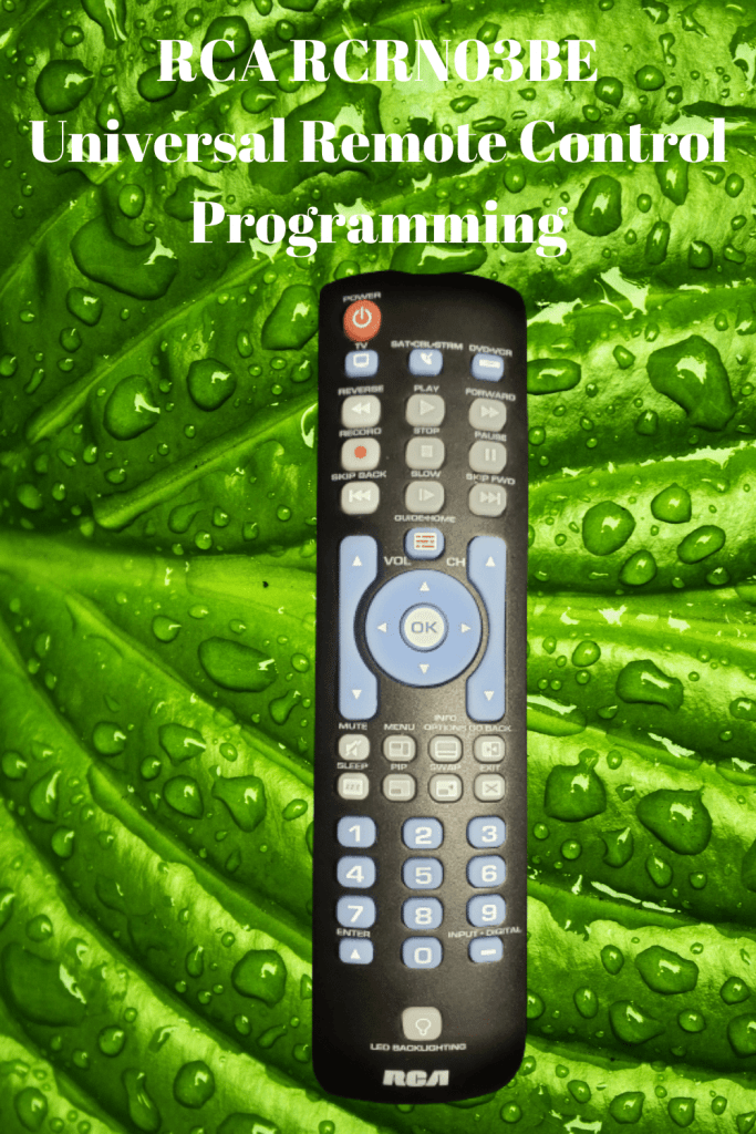 Rca Rcrn03be Universal Remote Control Programming How To Do Topics
