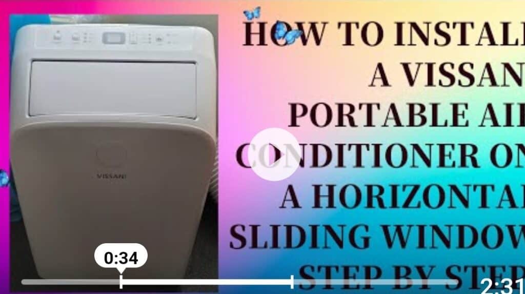 How to install a Vissani portable air conditioner on a horizontal sliding window Step by Step 2