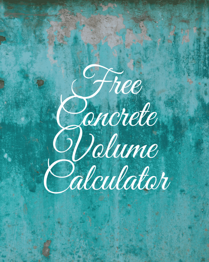 Free Concrete Volume Calculator 2