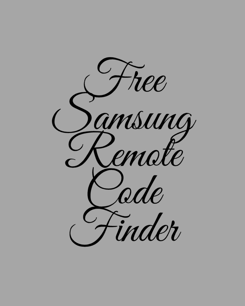 Samsung Remote Code Finder 3