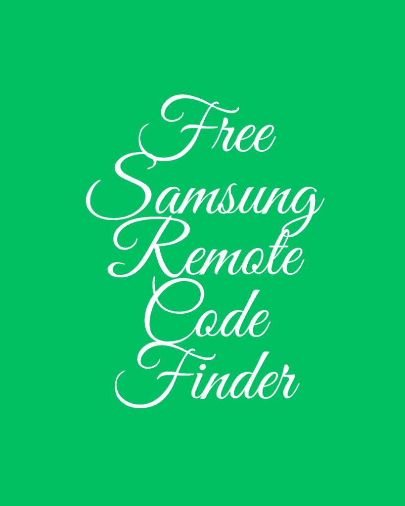 Samsung Remote Code Finder 1