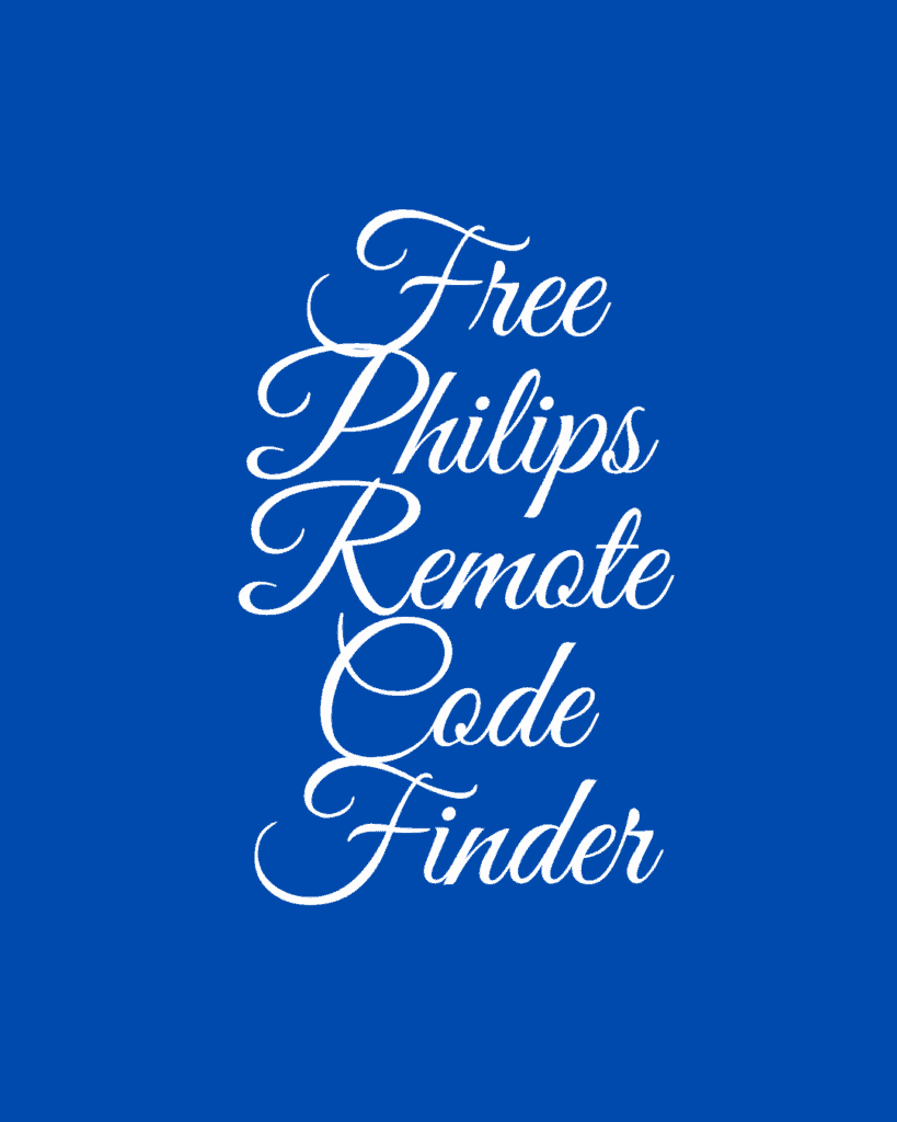 Philips Remote Code Finder 1